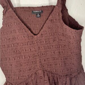 Torrid Textured Sleeveless Dress in Rich Brown